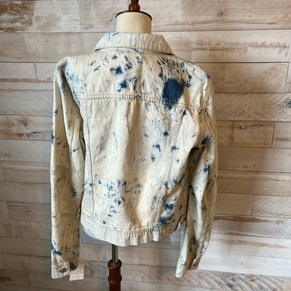 NWT Free People size M Rumors denim jacket in Tie Dye - Picture 7 of 12